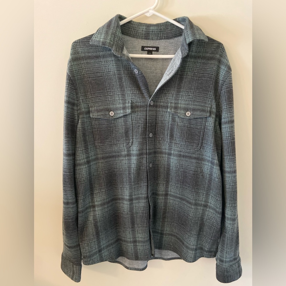 Express Plaid Button-Up Shirt Men’s